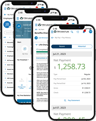 Payroll an HR Mobile App Multi-Device Screenshot